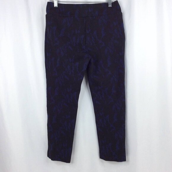 Soft Surroundings Ponte Pull On Pants Womens PM Black Blue Purple Ankle Cropped - Picture 2 of 7